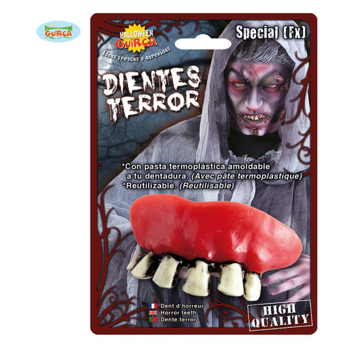 Zombie tanden met thermoplastisch pasta