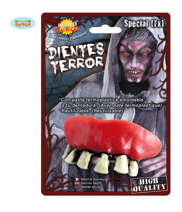 Zombie tanden met thermoplastisch pasta