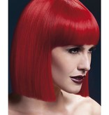 Professionele pruik kort Rood Lola