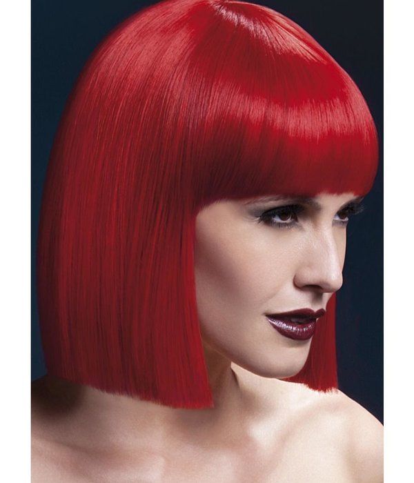 Professionele pruik kort Rood Lola