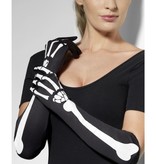 Skeletten handschoenen lang