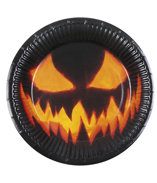 Set 10 Bordjes Creepy Pompoen (23 cm)