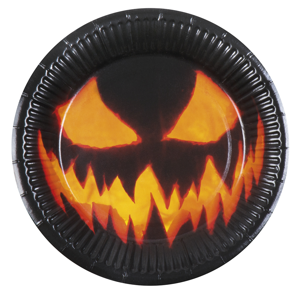 Set 10 Bordjes Creepy Pompoen (23 cm)