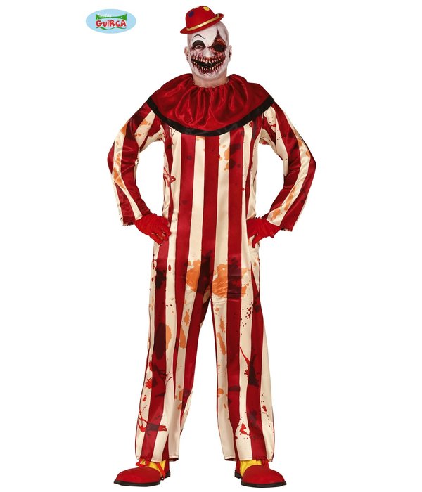 Gestreepte Killer Clown Jumpsuit