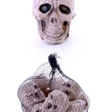 Skelethoofden 12 stuks in netje