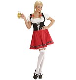 Verleidelijke bavarian outfit rood