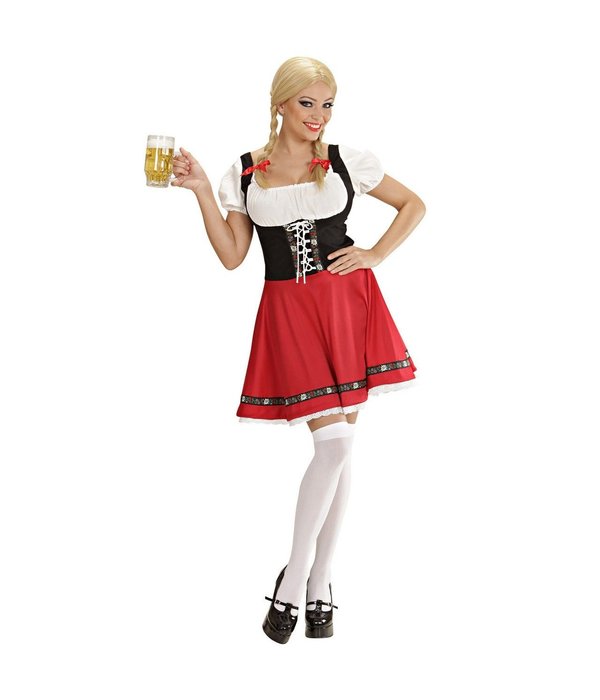 Verleidelijke bavarian outfit rood