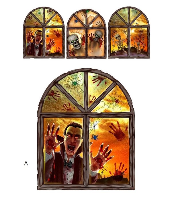 Halloween 3D raamsticker 23 x 27cm