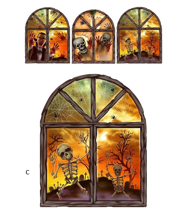Halloween 3D raamsticker 23 x 27cm