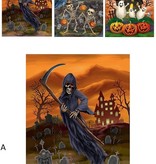 Creepy Halloween Raamsticker 3D 25x31cm