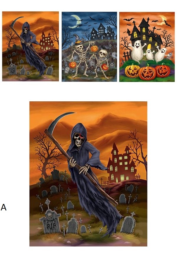 Creepy Halloween Raamsticker 3D 25x31cm afbeelding