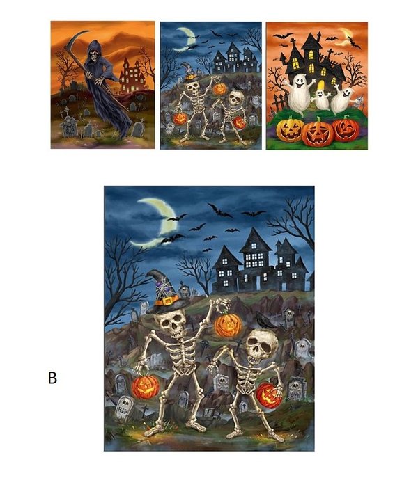 Creepy Halloween Raamsticker 3D 25x31cm