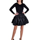 Volangen rok kort zwart