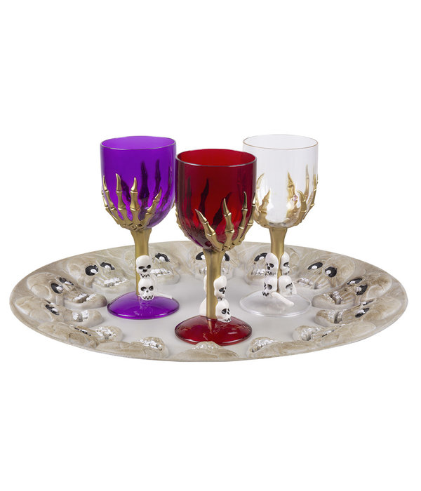 Dienblad schedels 38x40cm