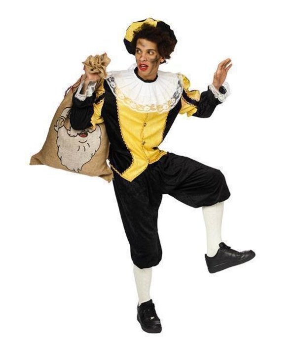 Pietenpak 4-Delig Peto Zwart/Geel