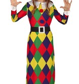 Harlekijn Gekleurde Jurk Meisje