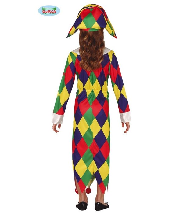 Harlekijn Gekleurde Jurk Meisje