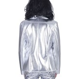 Zilveren disco colbert dames