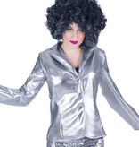 Zilveren disco colbert dames