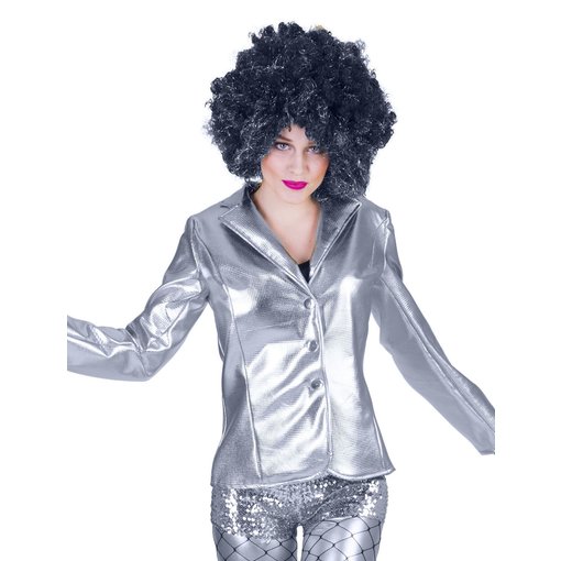 Zilveren disco colbert dames