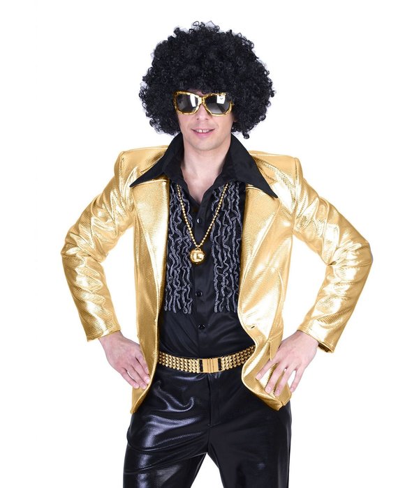 Disco colbert goud man