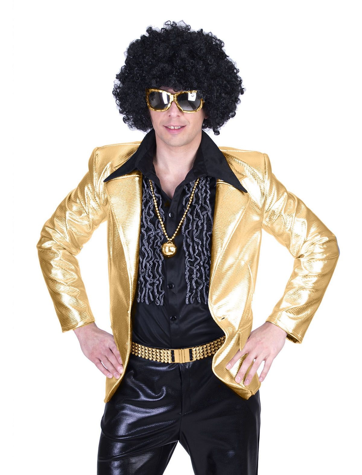 Disco colbert goud man afbeelding