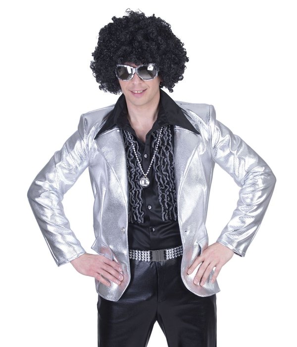 Disco colbert zilver man