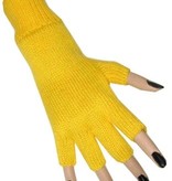 Vingerloze handschoenen geel