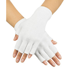 Vingerloze handschoenen wit