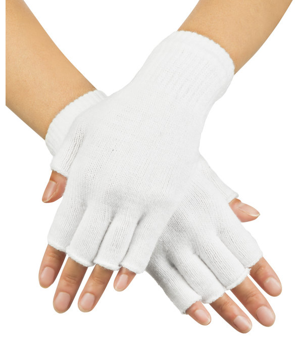 Vingerloze handschoenen wit