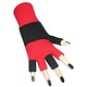 Vingerloze handschoenen zwart/rood