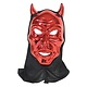 Rood Duivelsmasker Met Kap Metallic