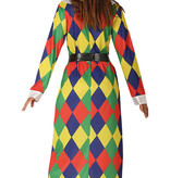 Gekleurde Harlekijn jurk dames
