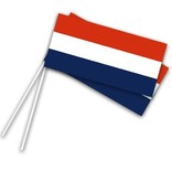 Papieren zwaaivlaggetjes op stokje Holland (50st)