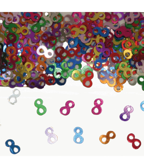 Nummer 8 Tafeldecoratie / Sierconfetti