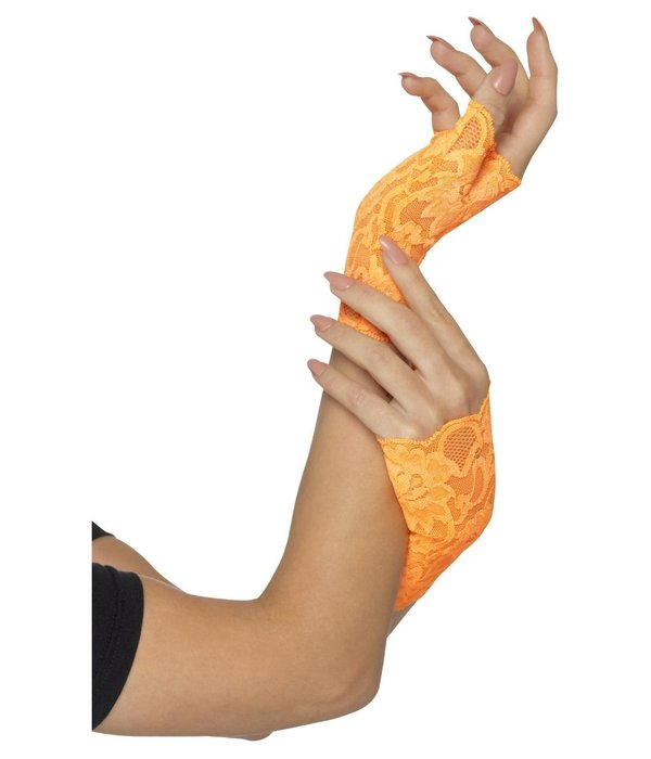 Handschoenen Neon Oranje Kant