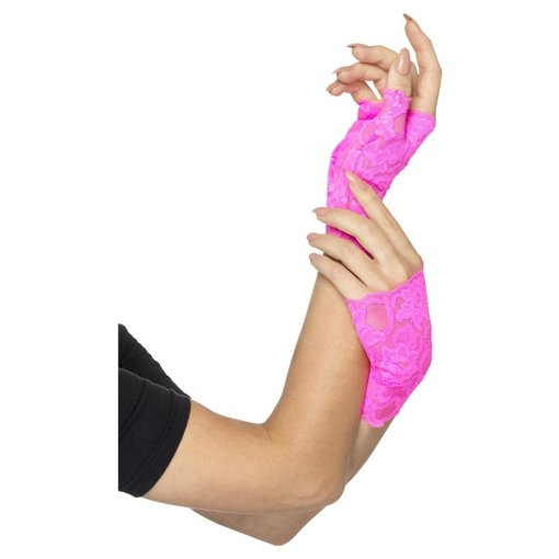 Handschoenen Neon Roze Kant