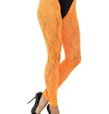 Legging Neon Oranje Kant