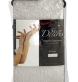 Vingerloze Handschoenen Kant Wit