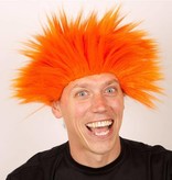 Pruik electric shock oranje