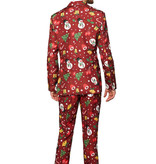 Rood Fonkelend Kerstmis Man Kostuum