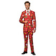 Rood Fonkelend Kerstmis Man Kostuum