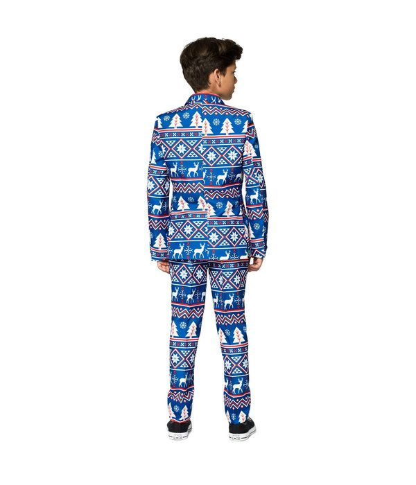 Blauwe Noordpool Kerst kostuum kind