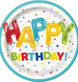 Bordjes Happy Birthday Ballon Print - 8 Stuks