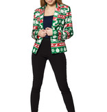 Groene Noordpool Kerst Blazer dames