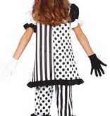 Horror Clown Kostuum Meisje Zwart/Wit