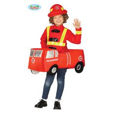 Brandweer Kostuum Kind Met Brandweerauto