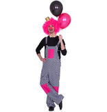 Tuinbroek Geblokt zwart/wit Unisex