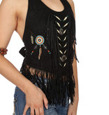Western Shirt Dames Zwart