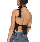 Western Shirt Dames Zwart